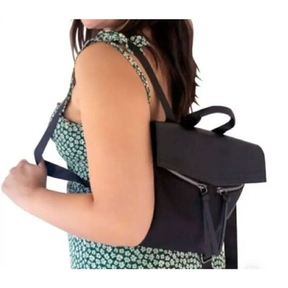 Botkier Backpack Black Mini Trigger Purse Zipper Pockets Roomy EUC